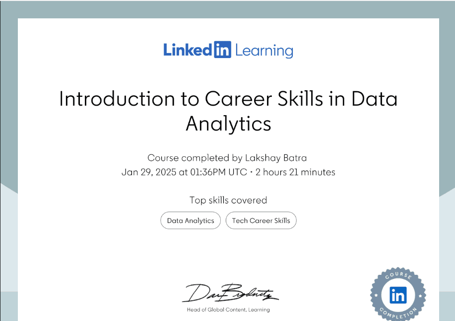 Data Analytics and Career Learning